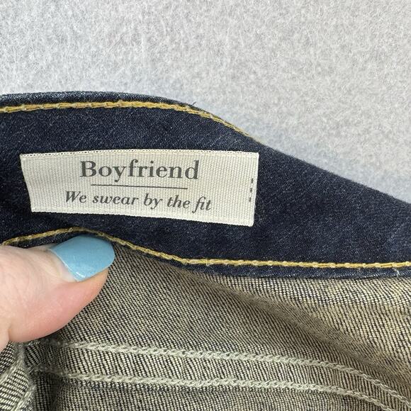 Torrid‎ Women’s Size 16 Crop Boyfriend Distressed Denim Fray Hem Stretch Jeans - Picture 6 of 7